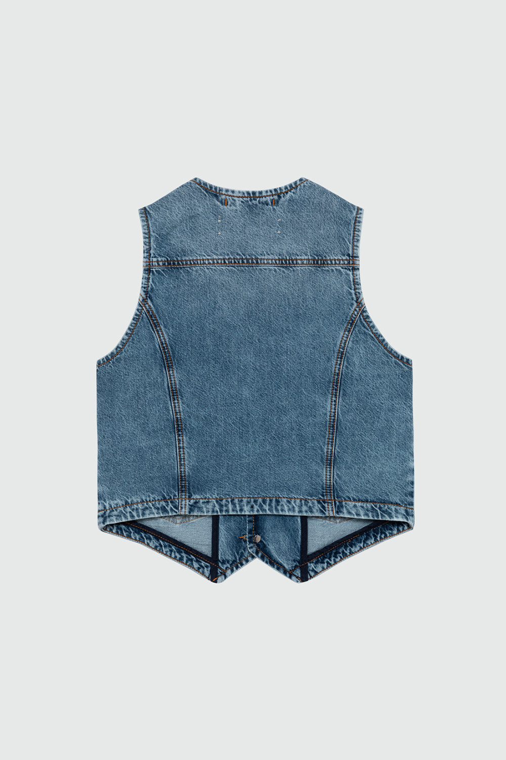 ROY ROGERS: GILET IN DENIM OCEAN