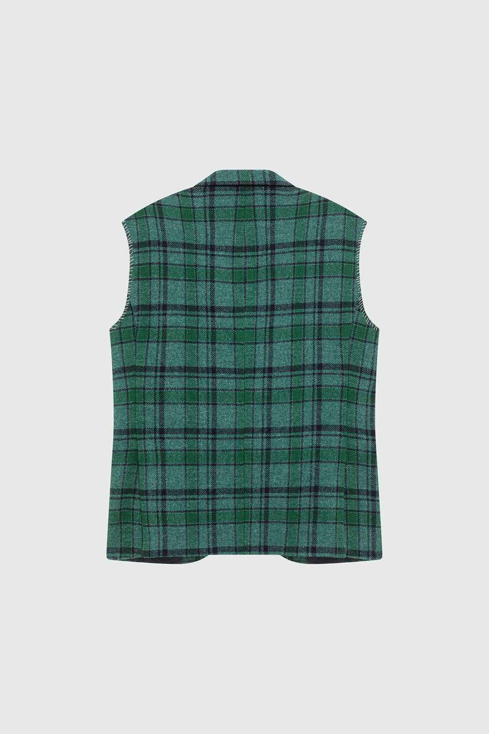 ROY ROGERS: GILET IN LANA A QUADRI CON PINS