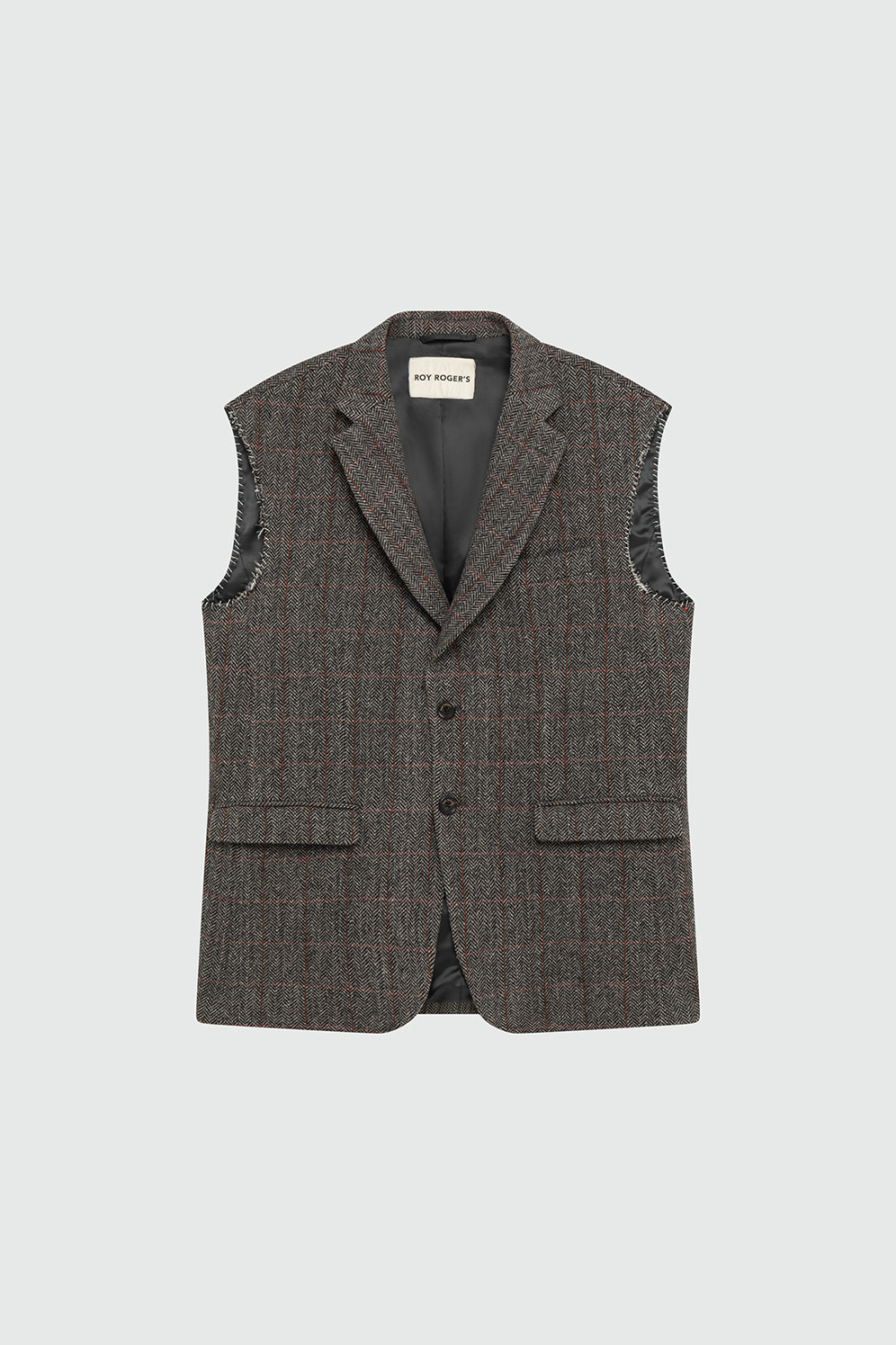 ROY ROGERS: GILET IN LANA A SPINA DI PESCE