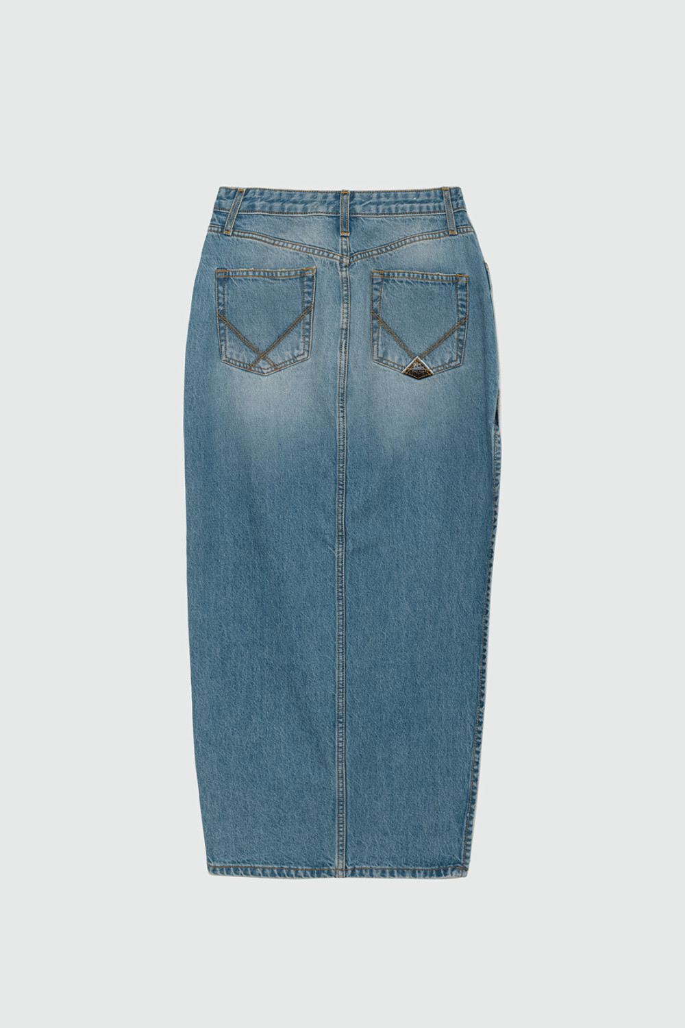 ROY ROGERS: SPLIT SKIRT IN VINTAGE WASH DENIM