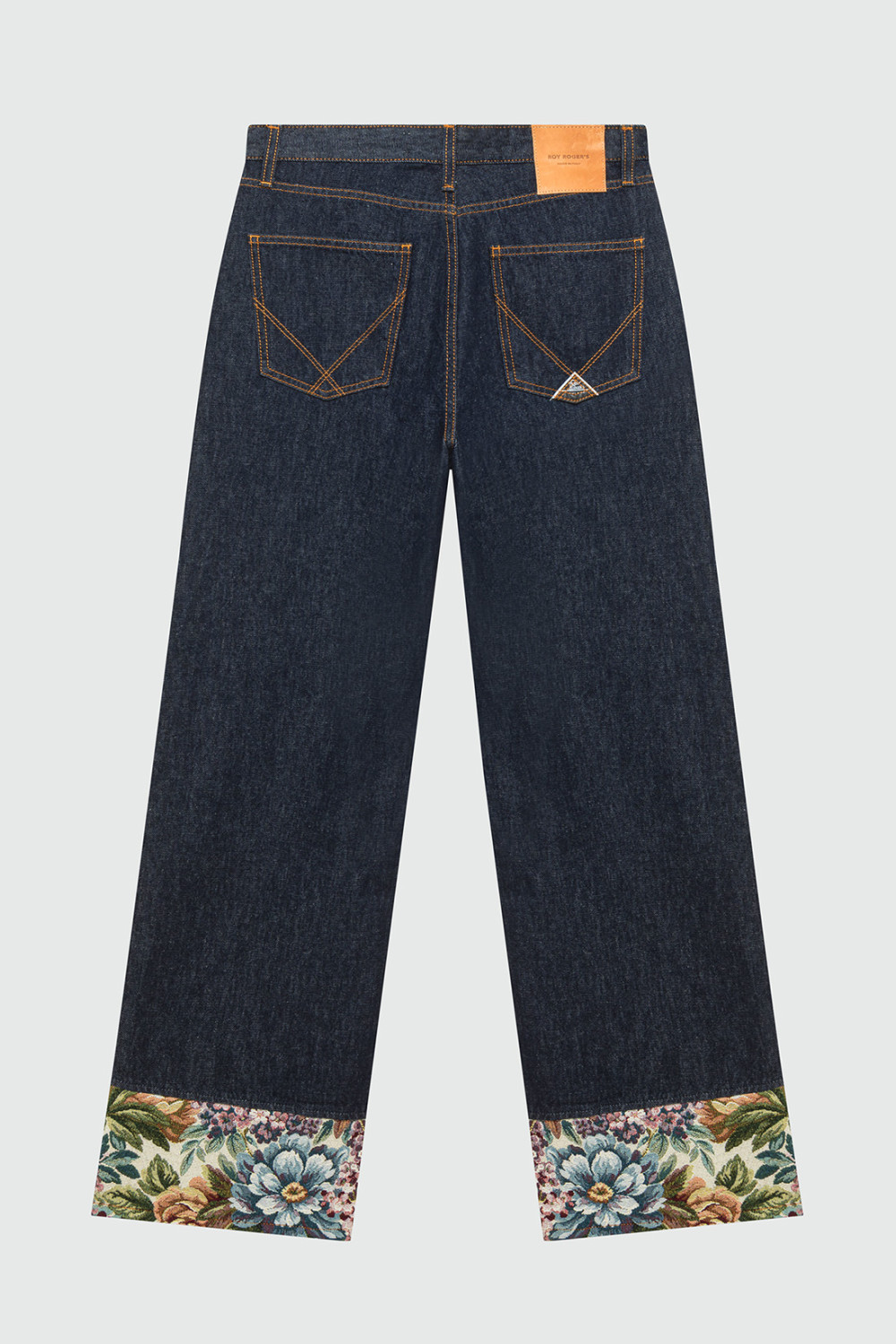 ROY ROGERS: JEANS SUPER WIDE FLOWER TAPESTRY