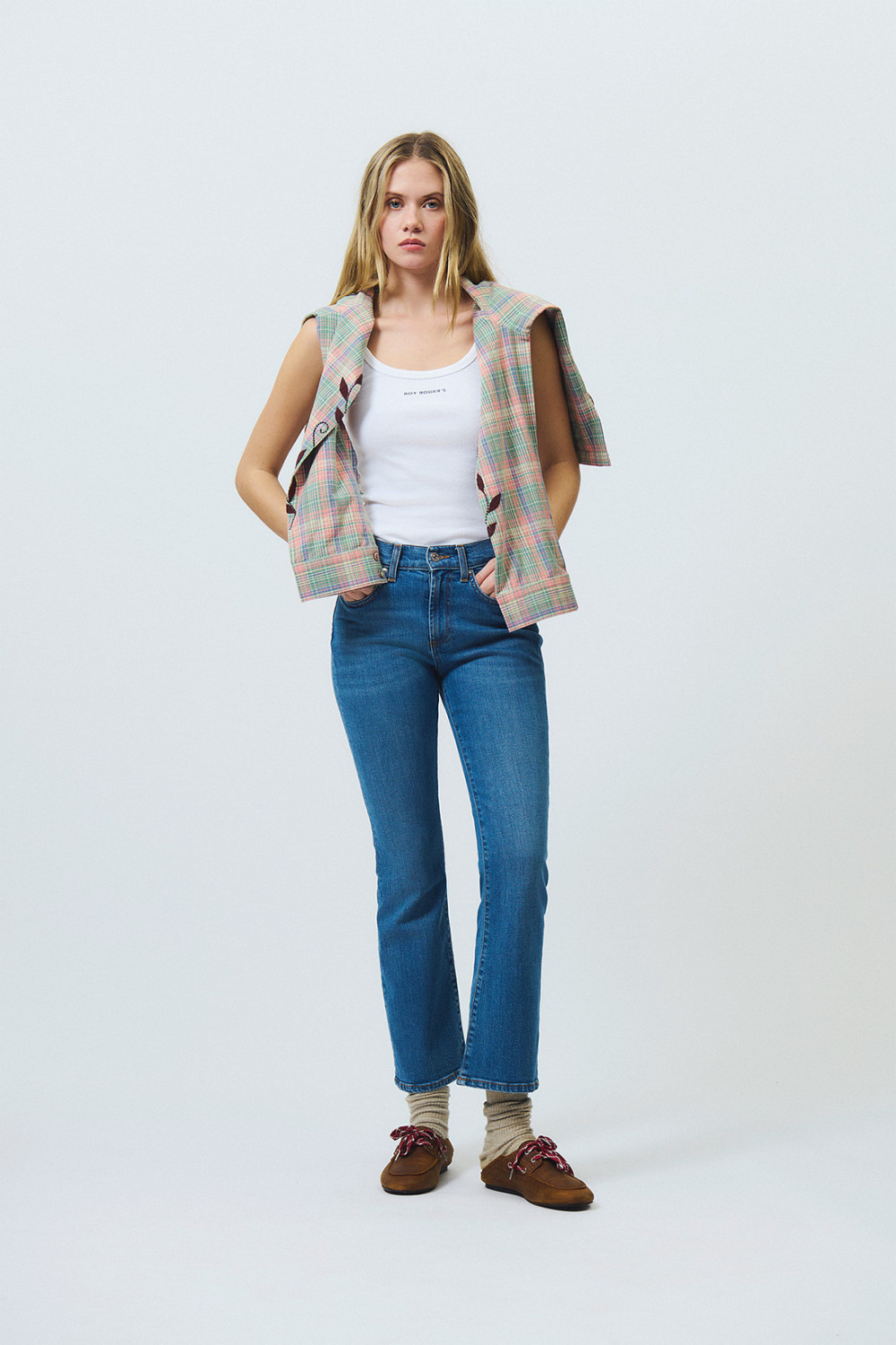 ROY ROGERS: ZANDRA HEM STONE 78 JEANS