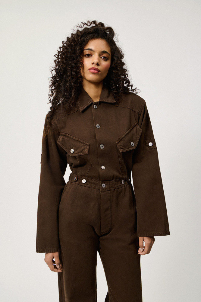 UTILITY JUMPSUIT IN CANVAS