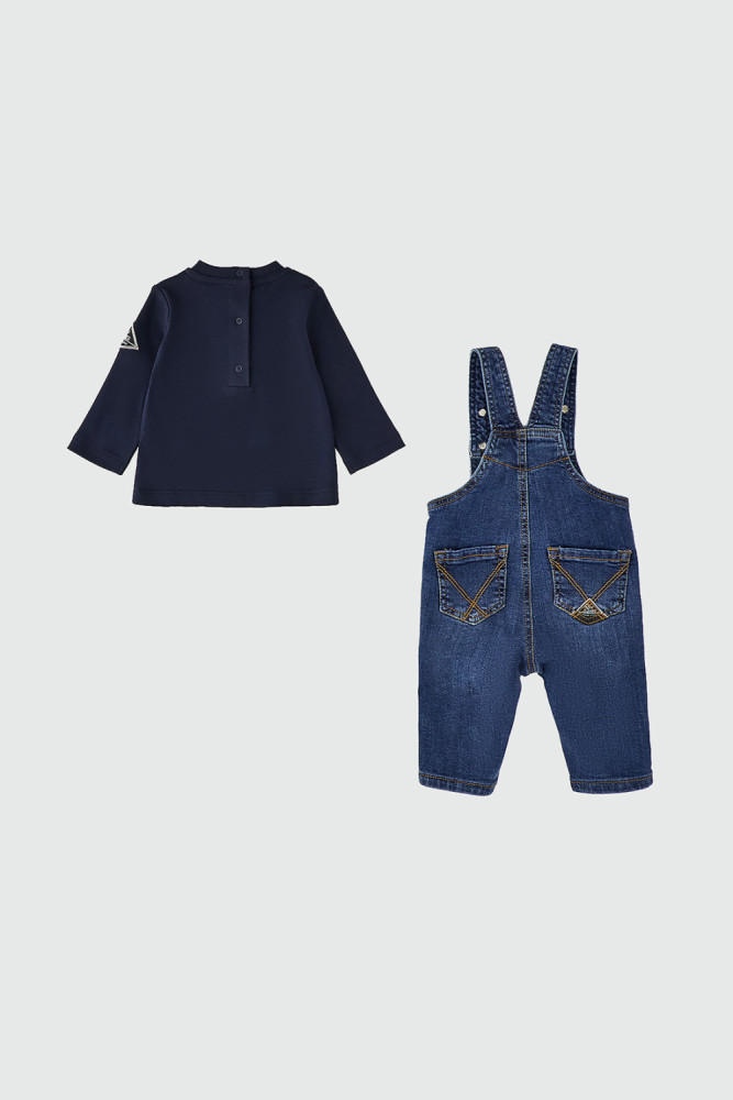 T-SHIRT AND SALOPETTE SET