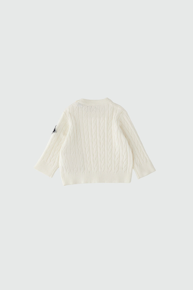 MAGLIA GIROCOLLO IN COTONE E LANA