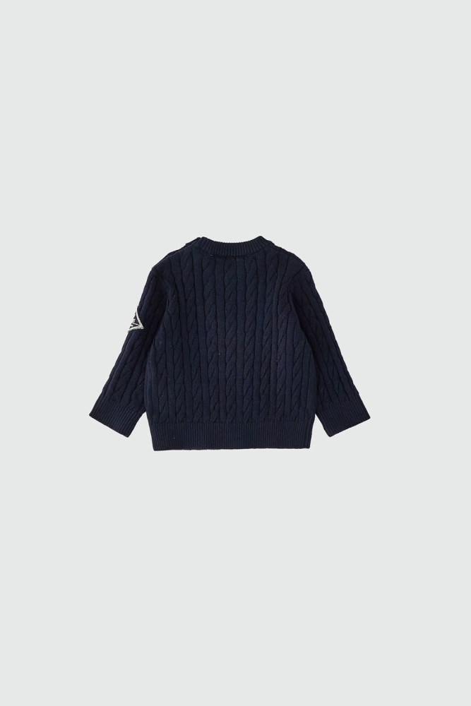 MAGLIA GIROCOLLO IN COTONE E LANA