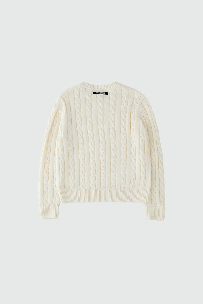 MAGLIA GIROCOLLO IN COTONE E LANA