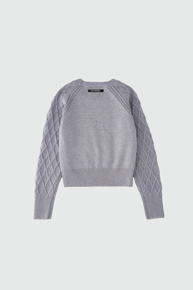 MAGLIA GIROCOLLO IN COTONE E LANA