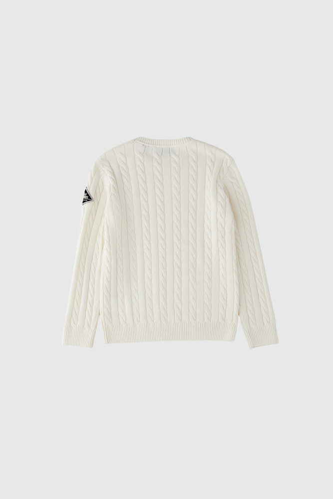 MAGLIA GIROCOLLO IN COTONE E LANA