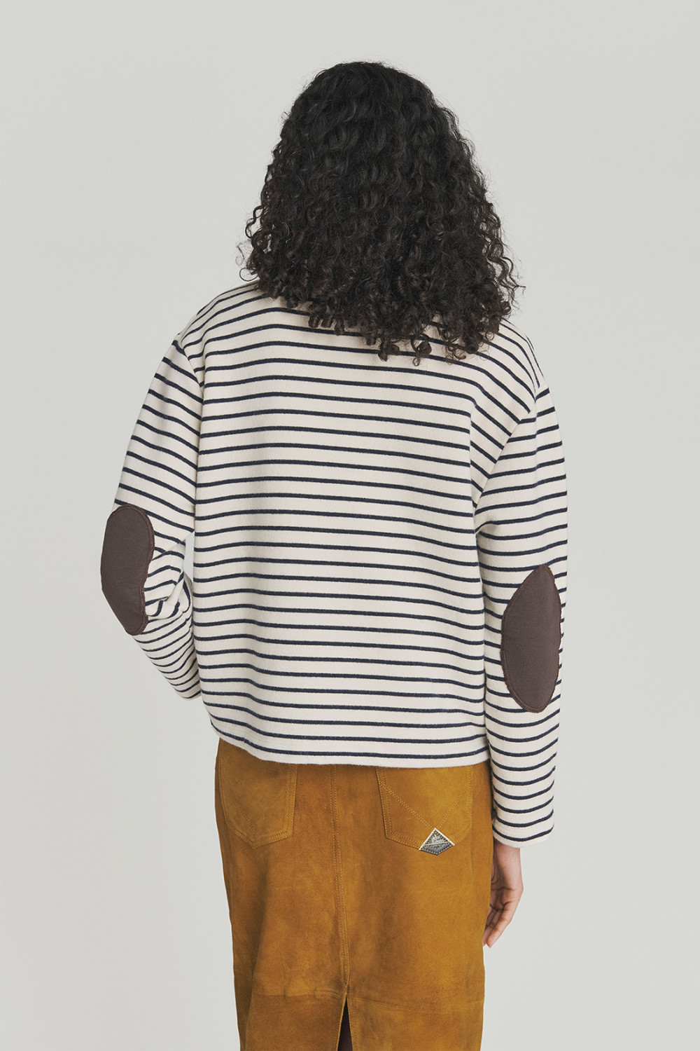 ROY ROGERS: CREWNECK TOP IN STRIPED JERSEY