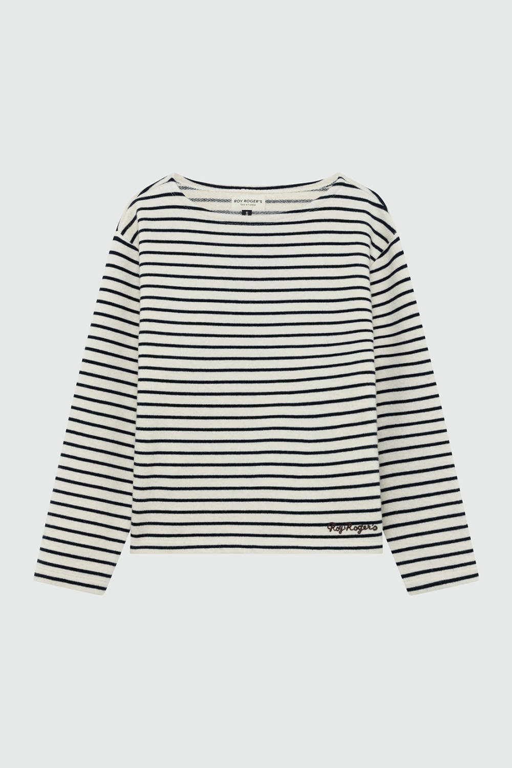 ROY ROGERS: CREWNECK TOP IN STRIPED JERSEY