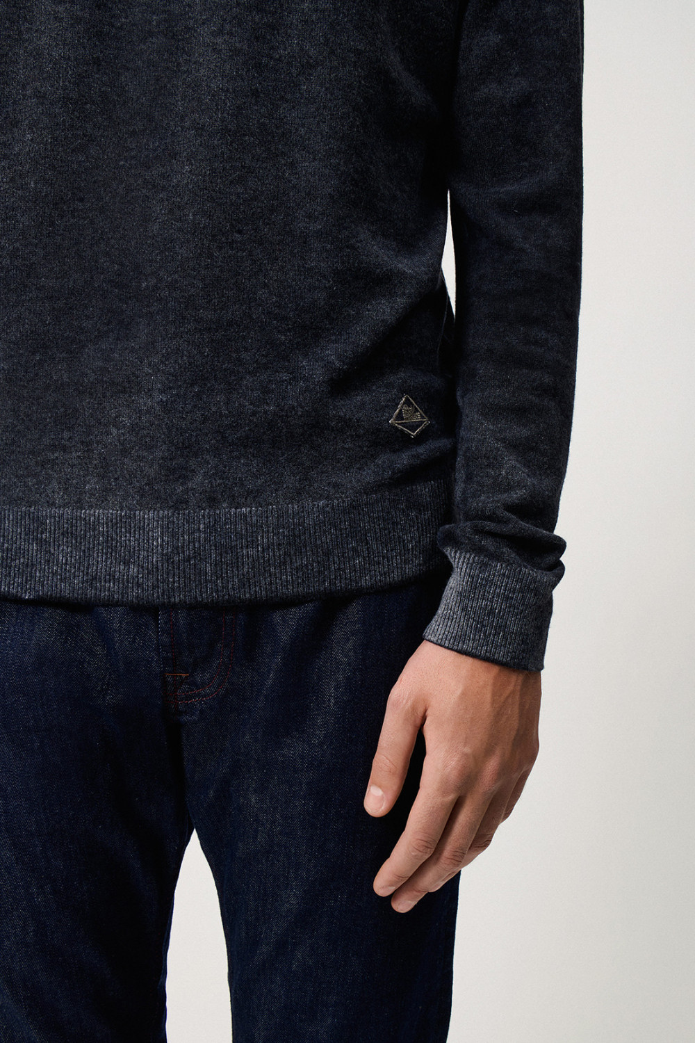 ROY ROGERS: CREW NECK SWEATER IN WOOL 
