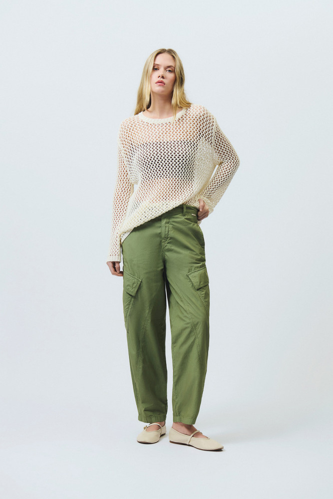 CREW NECK SWEATER IN MESH