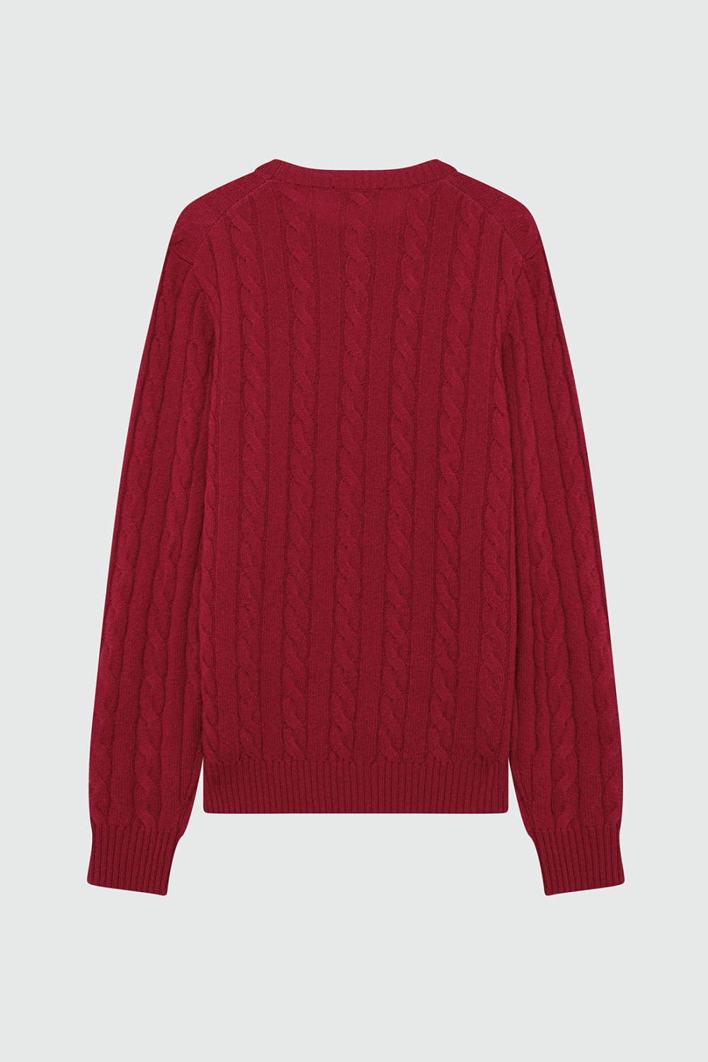 ROY ROGERS: MAGLIONE GIROCOLLO CABLE IN LANA E CASHMERE