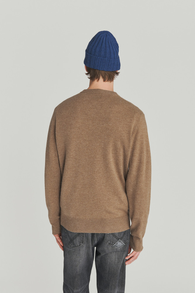 CREWNECK SWEATER IN WOOL AND CASHMERE
