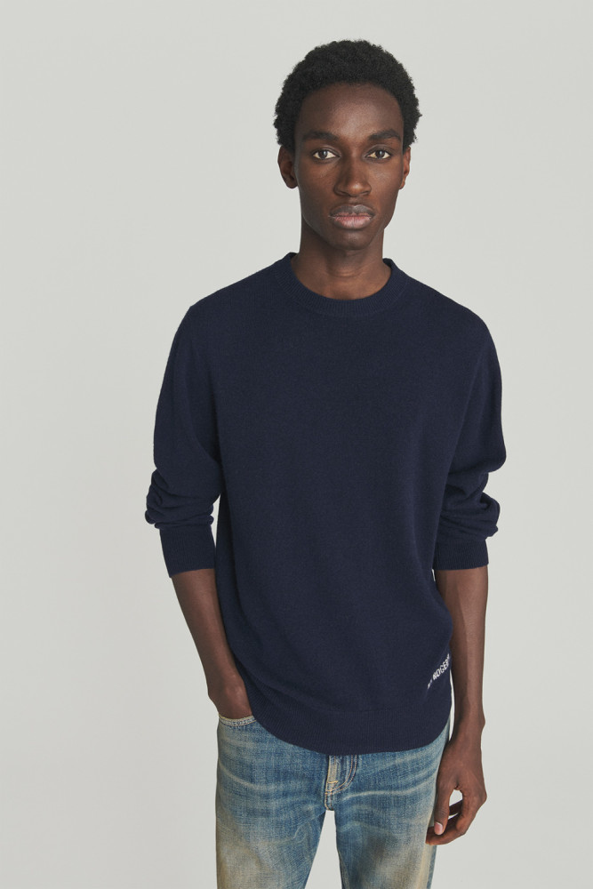 CREWNECK SWEATER IN WOOL AND CASHMERE
