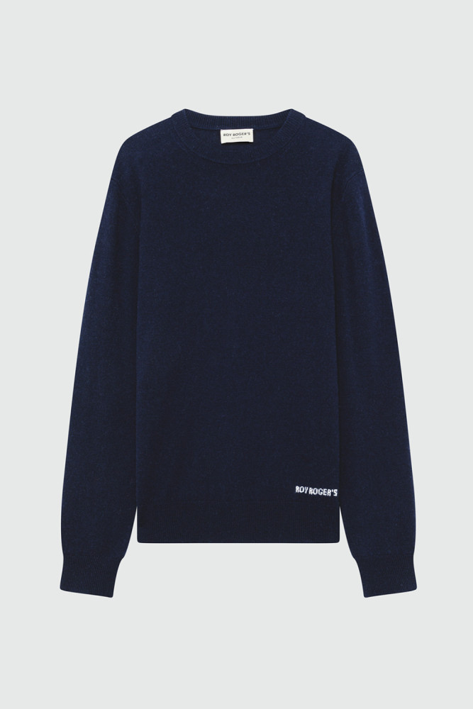 CREWNECK SWEATER IN WOOL AND CASHMERE