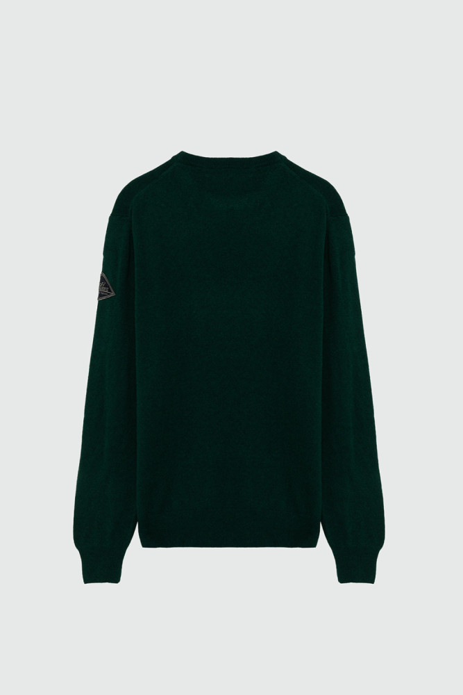 CREWNECK SWEATER IN GAUGE 12 WOOL AND CASHMERE