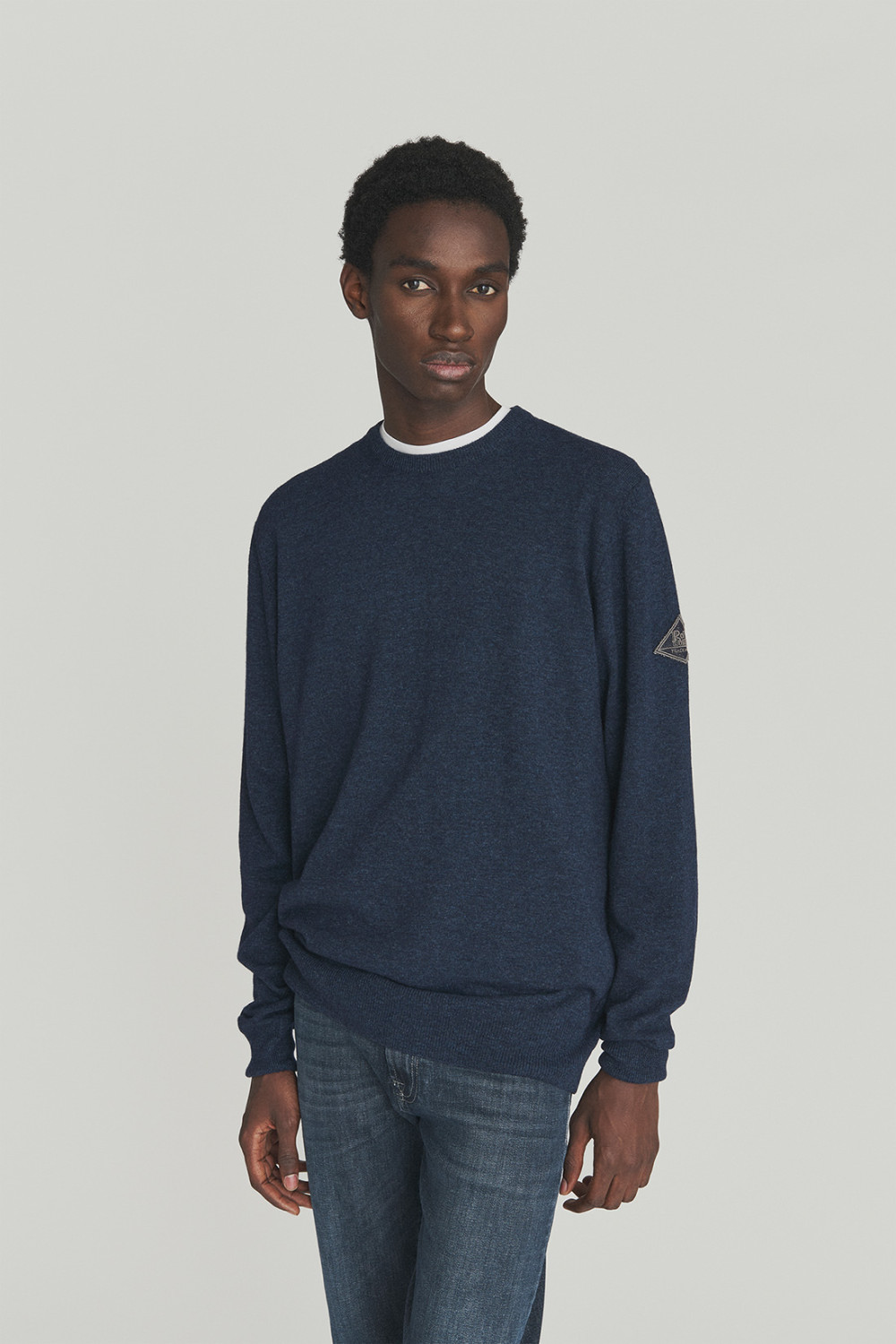 ROY ROGERS: CREWNECK SWEATER IN GAUGE 12 WOOL AND CASHMERE