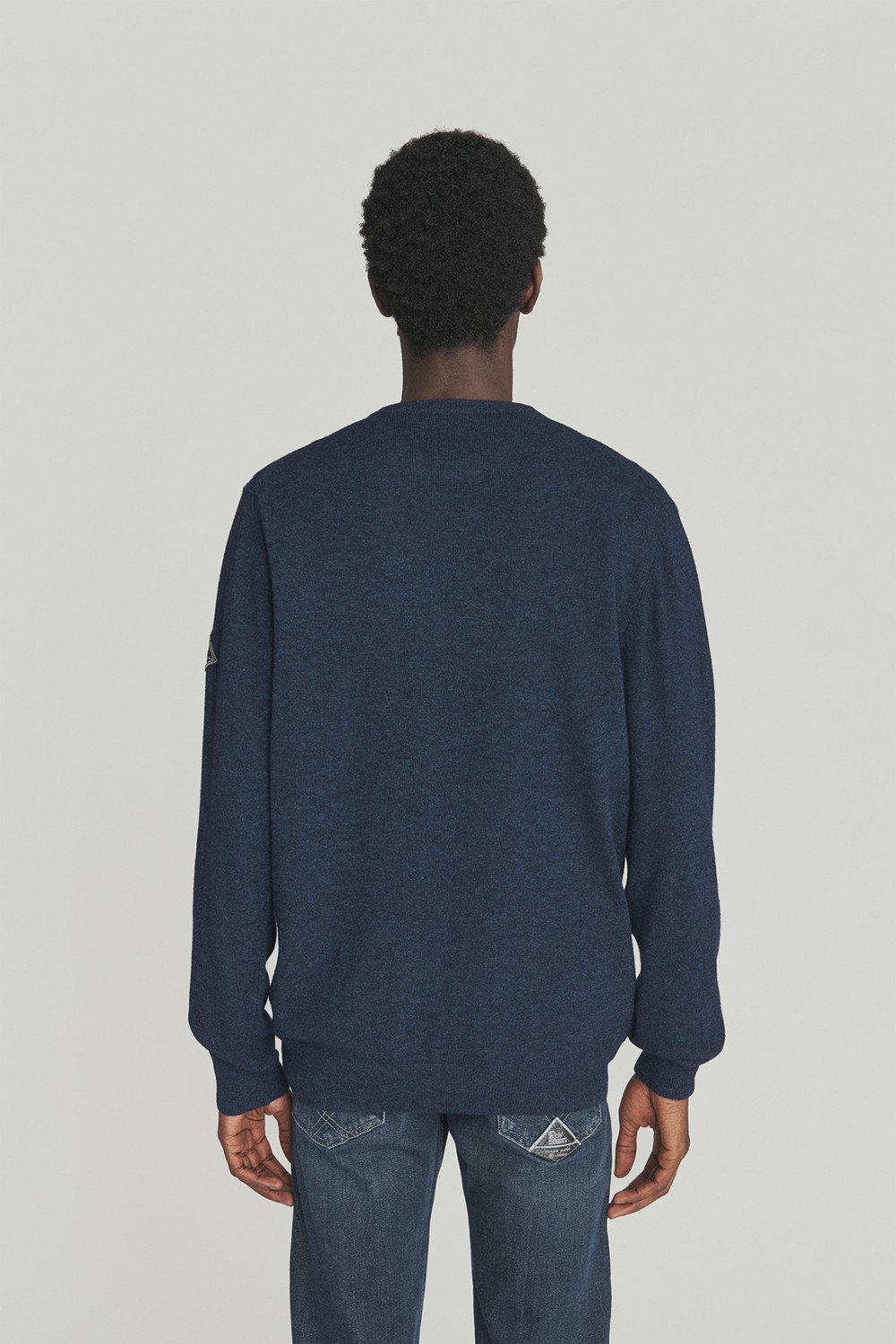 ROY ROGERS: CREWNECK SWEATER IN GAUGE 12 WOOL AND CASHMERE