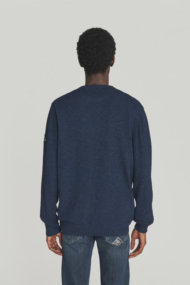 CREWNECK SWEATER IN GAUGE 12 WOOL AND CASHMERE