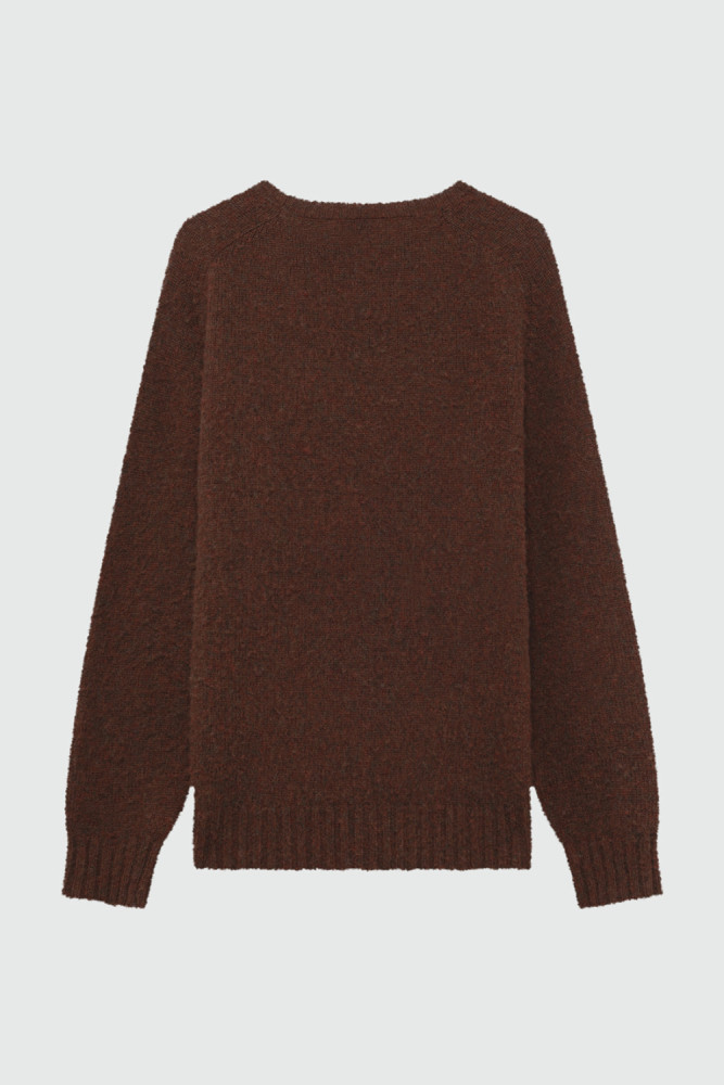 CREWNECK SWEATER IN SHETLAND WOOL