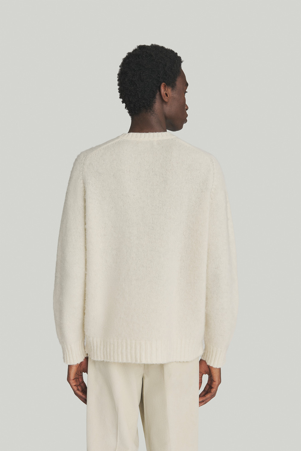 ROY ROGERS: MAGLIONE GIROCOLLO IN LANA SHETLAND