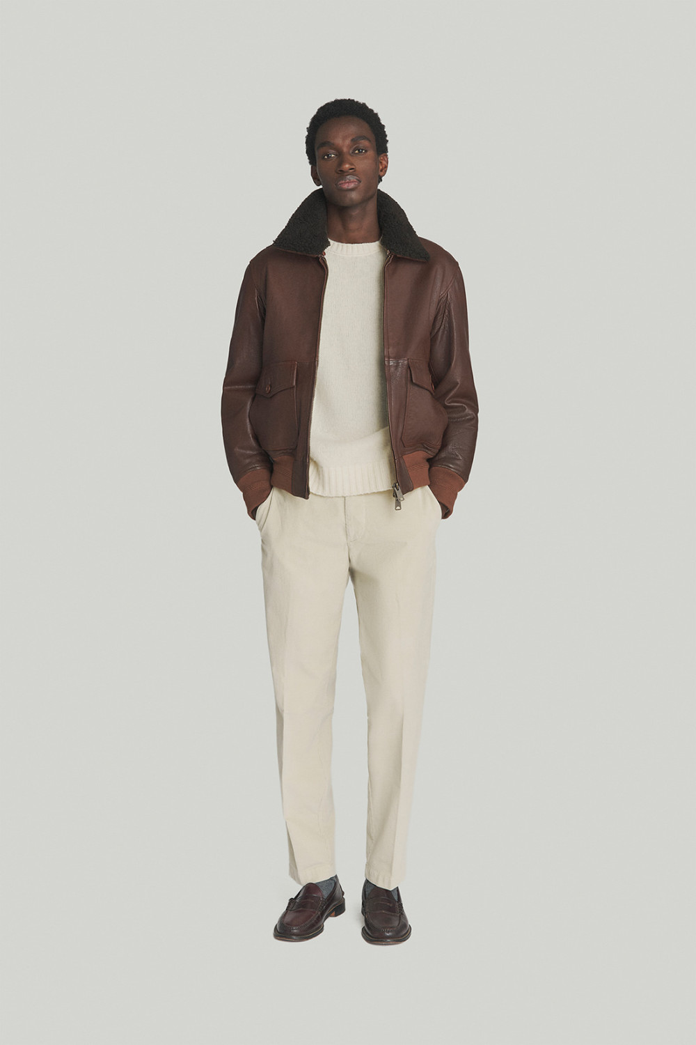 ROY ROGERS: MAGLIONE GIROCOLLO IN LANA SHETLAND