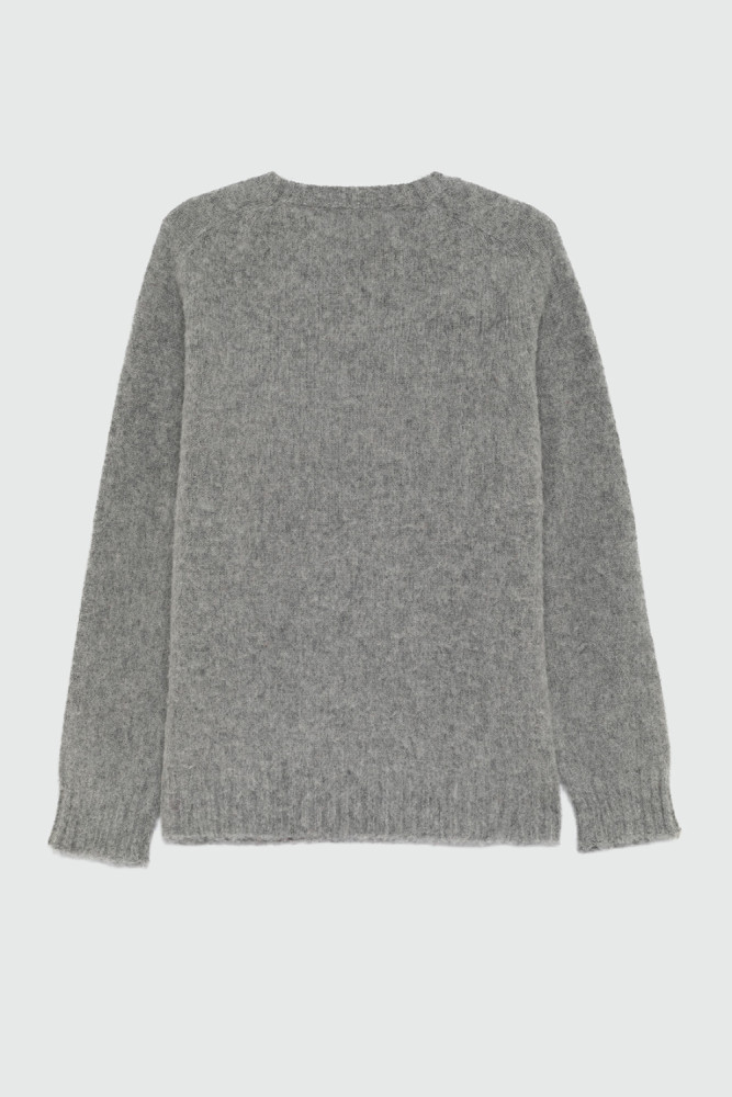 CREWNECK SWEATER IN SHETLAND WOOL