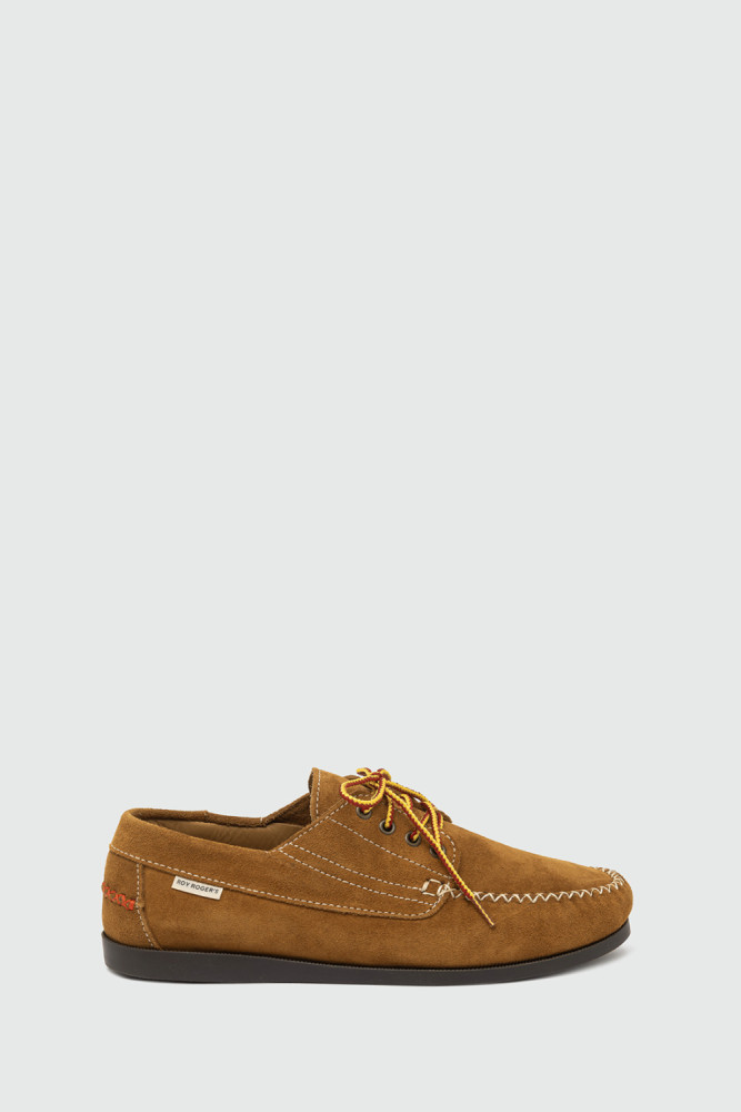 MOCASSINO INDIAN IN SUEDE CON LACCI