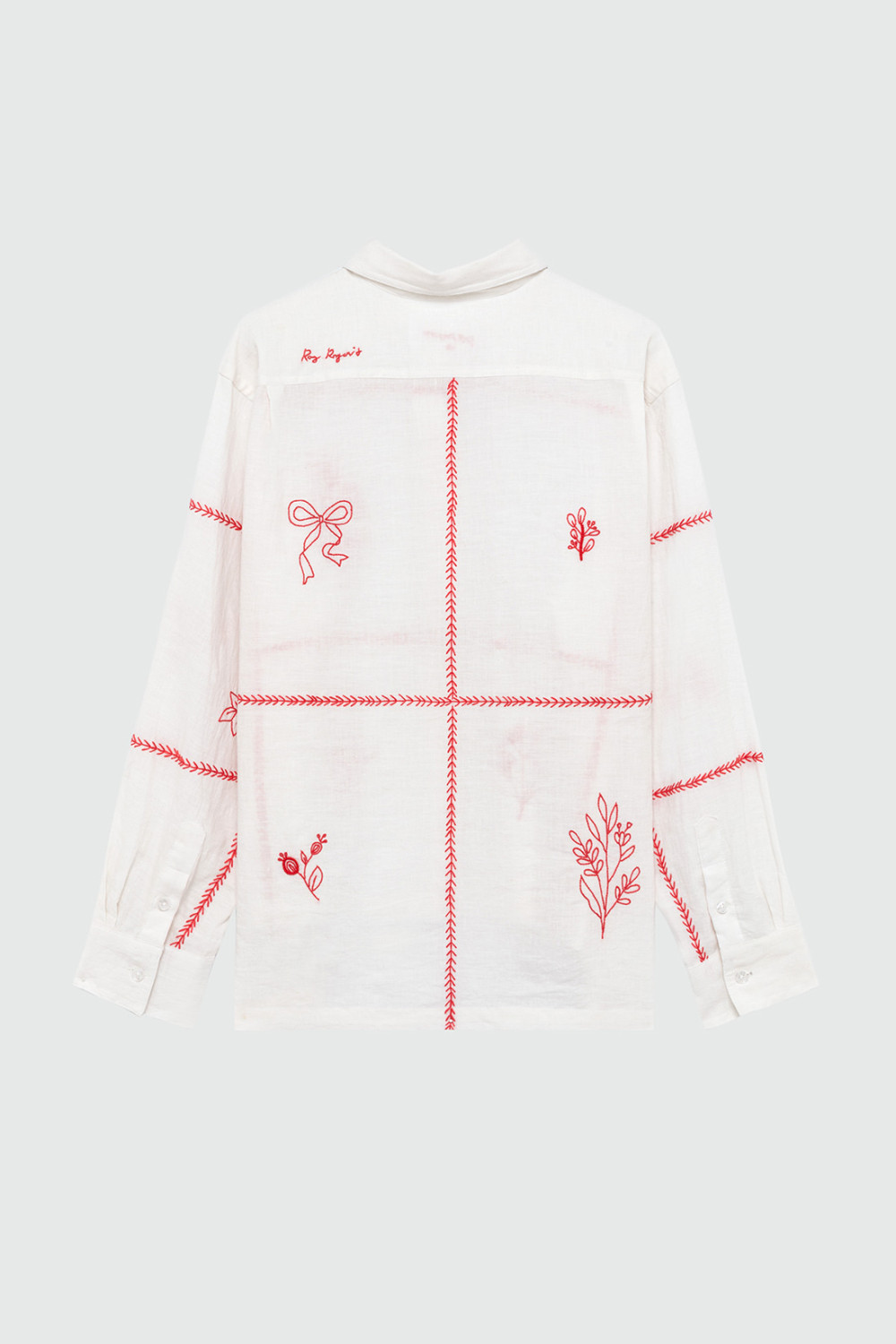 ROY ROGERS: OLD GLORY - HARVEST SHIRT WITH FLORAL EMBROIDERY 