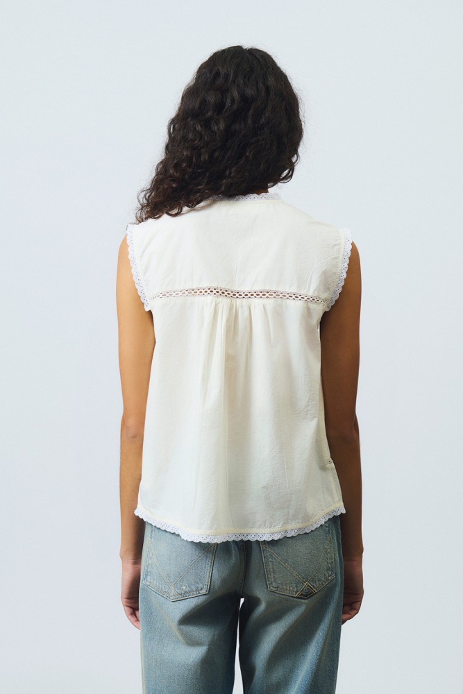 OLD GLORY - CAMICIA SMANICATA FARM CON RICAMI