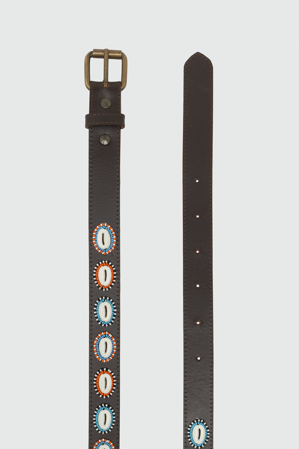 ROY ROGERS: OLD GLORY - BELT IN LEATHER WITH SHELLS