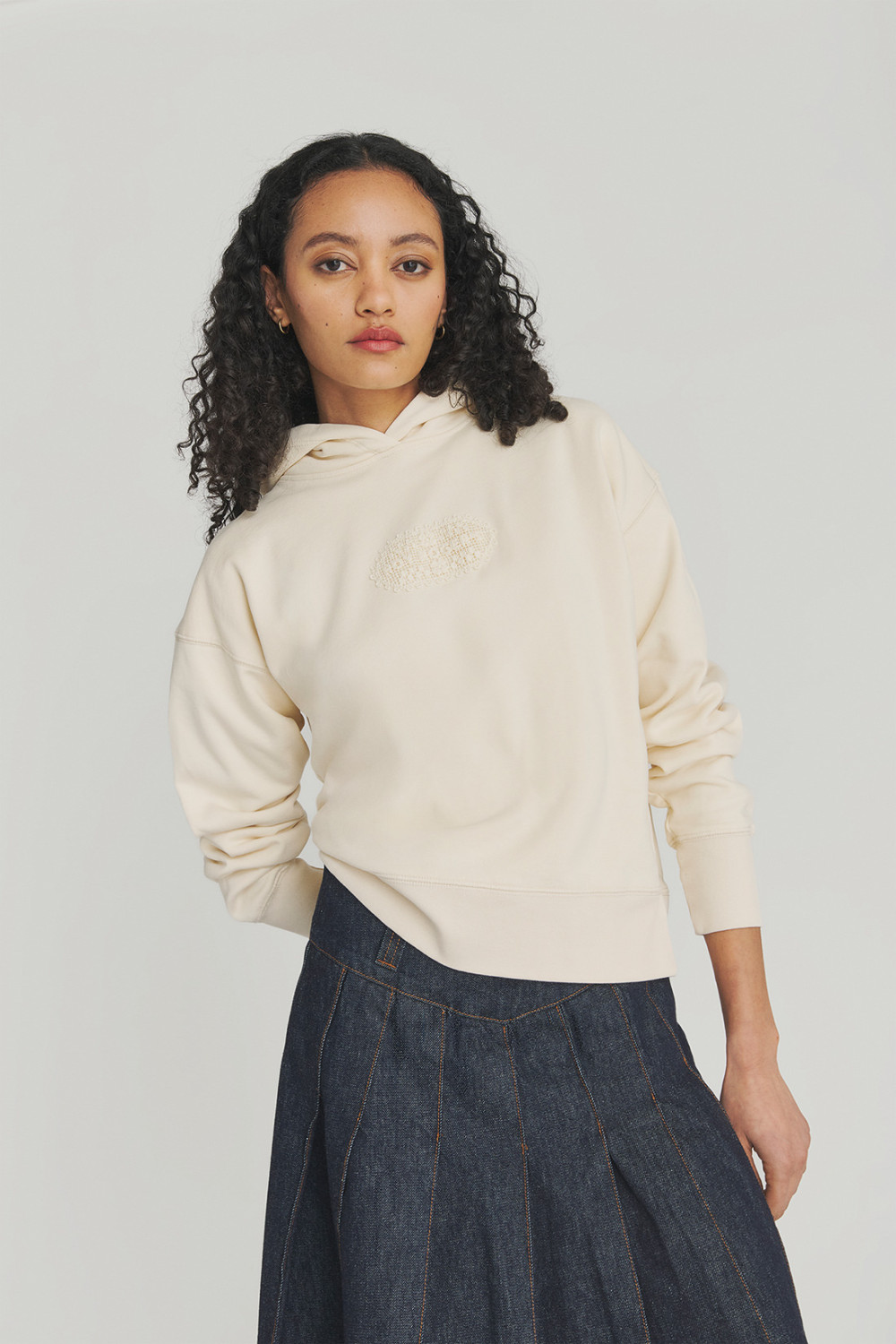 ROY ROGERS: OLD GLORY - FELPA CON PATCH DIAGONAL DOILY