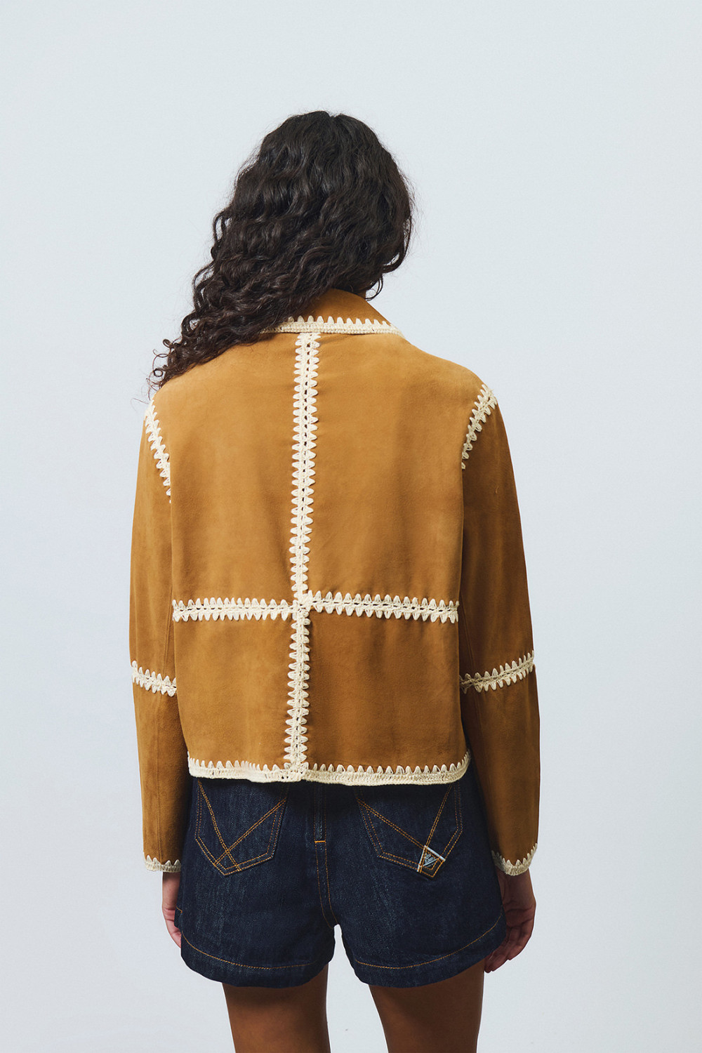 ROY ROGERS: OLD GLORY - CROCHET JACKET IN SUEDE 