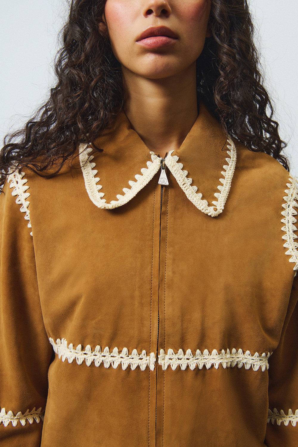 ROY ROGERS: OLD GLORY - CROCHET JACKET IN SUEDE 