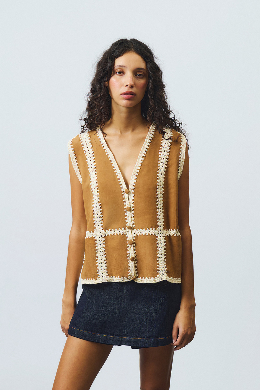 ROY ROGERS: OLD GLORY - RAJA VEST IN SUEDE