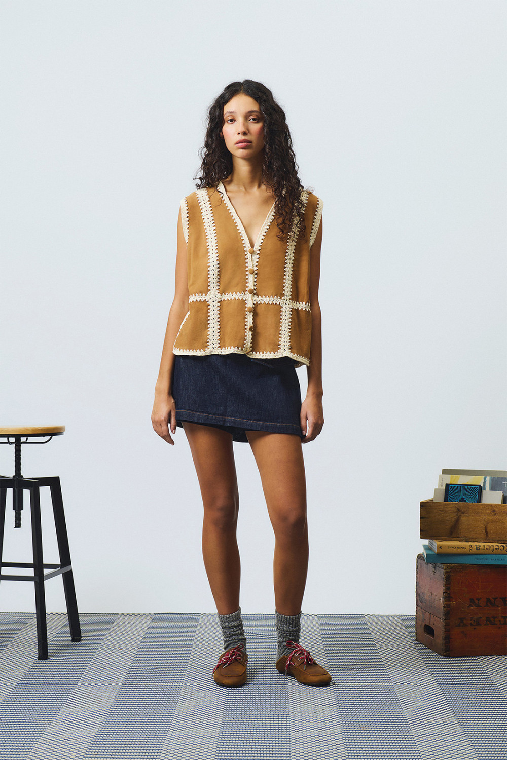 ROY ROGERS: OLD GLORY - RAJA VEST IN SUEDE