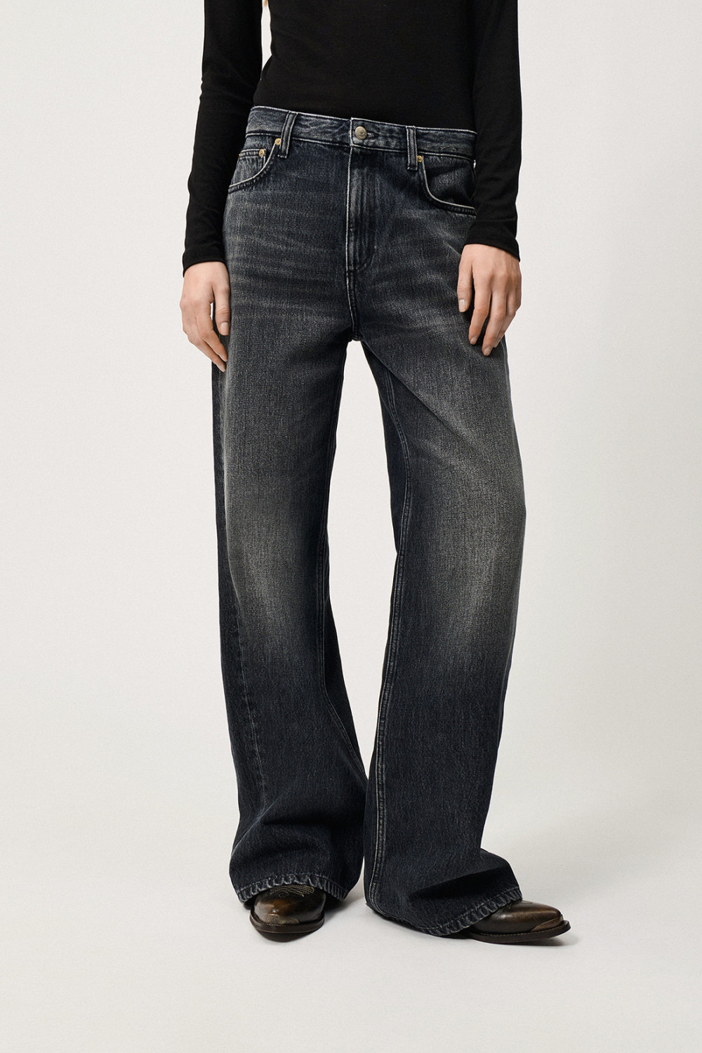 ROY ROGERS: OLD GLORY- SUPER WIDE BLACKBOARD JEANS 