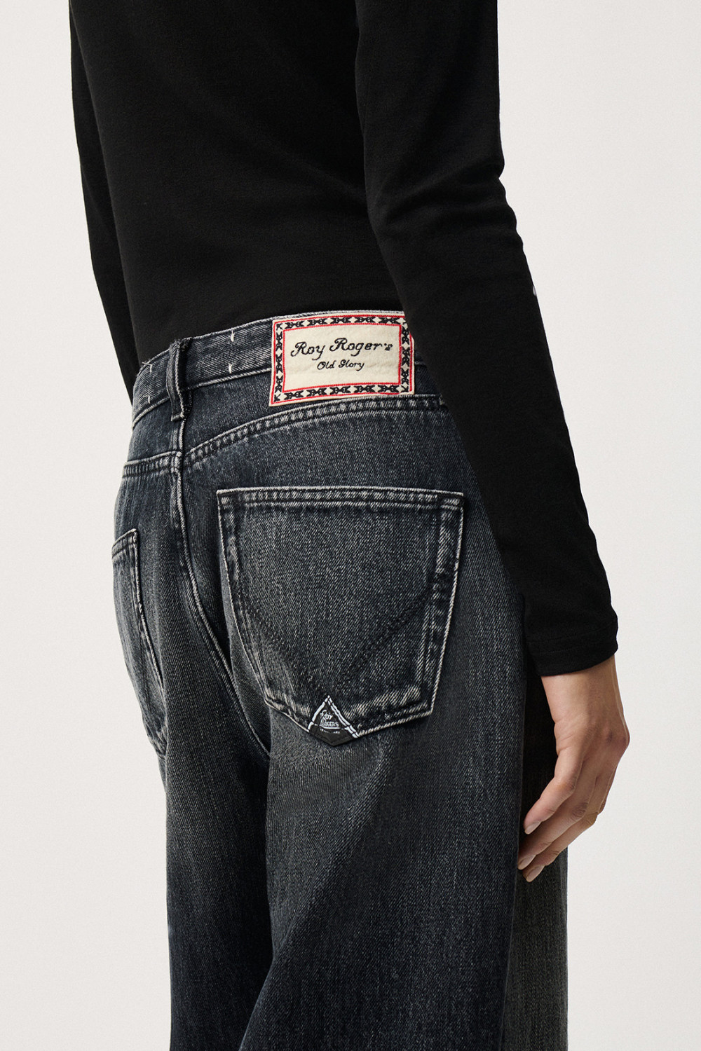 ROY ROGERS: OLD GLORY- SUPER WIDE BLACKBOARD JEANS 