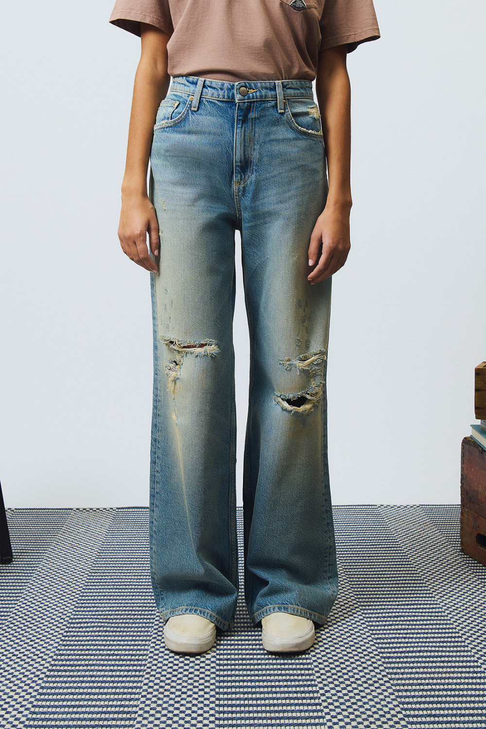 ROY ROGERS: OLD GLORY - SUPER WIDE NAGAI JEANS