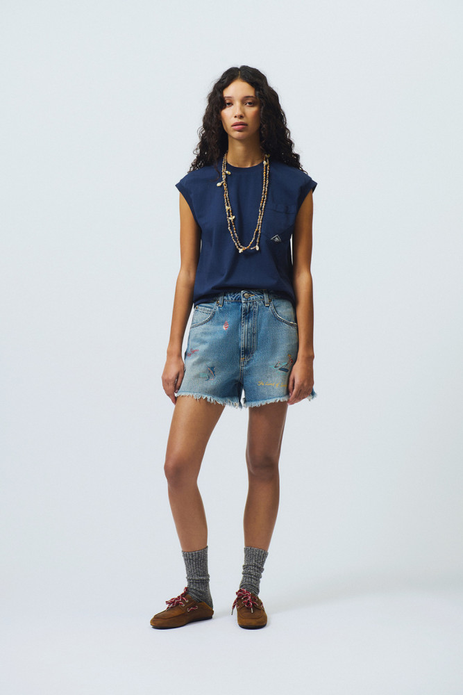 OLD GLORY - SHORTS GIRLFRIEND HAND PAINT