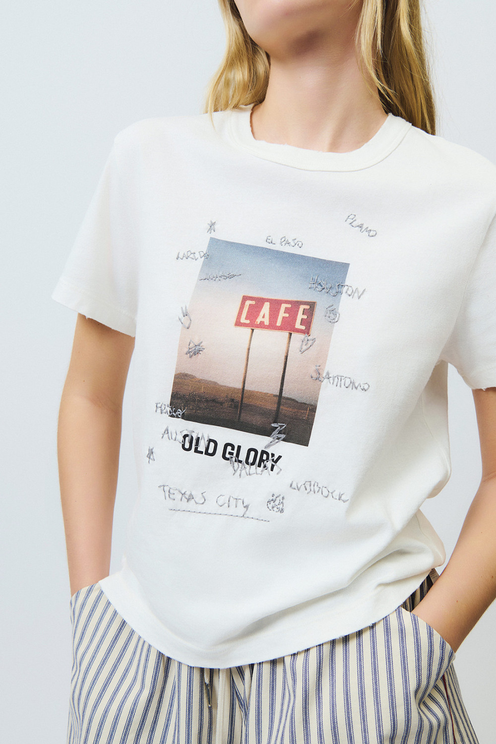 ROY ROGERS: OLD GLORY - T-SHIRT CON STAMPA POLAROID