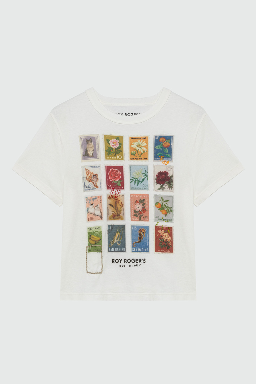 ROY ROGERS: OLD GLORY - T-SHIRT CON STAMPA VINTAGE STAMP