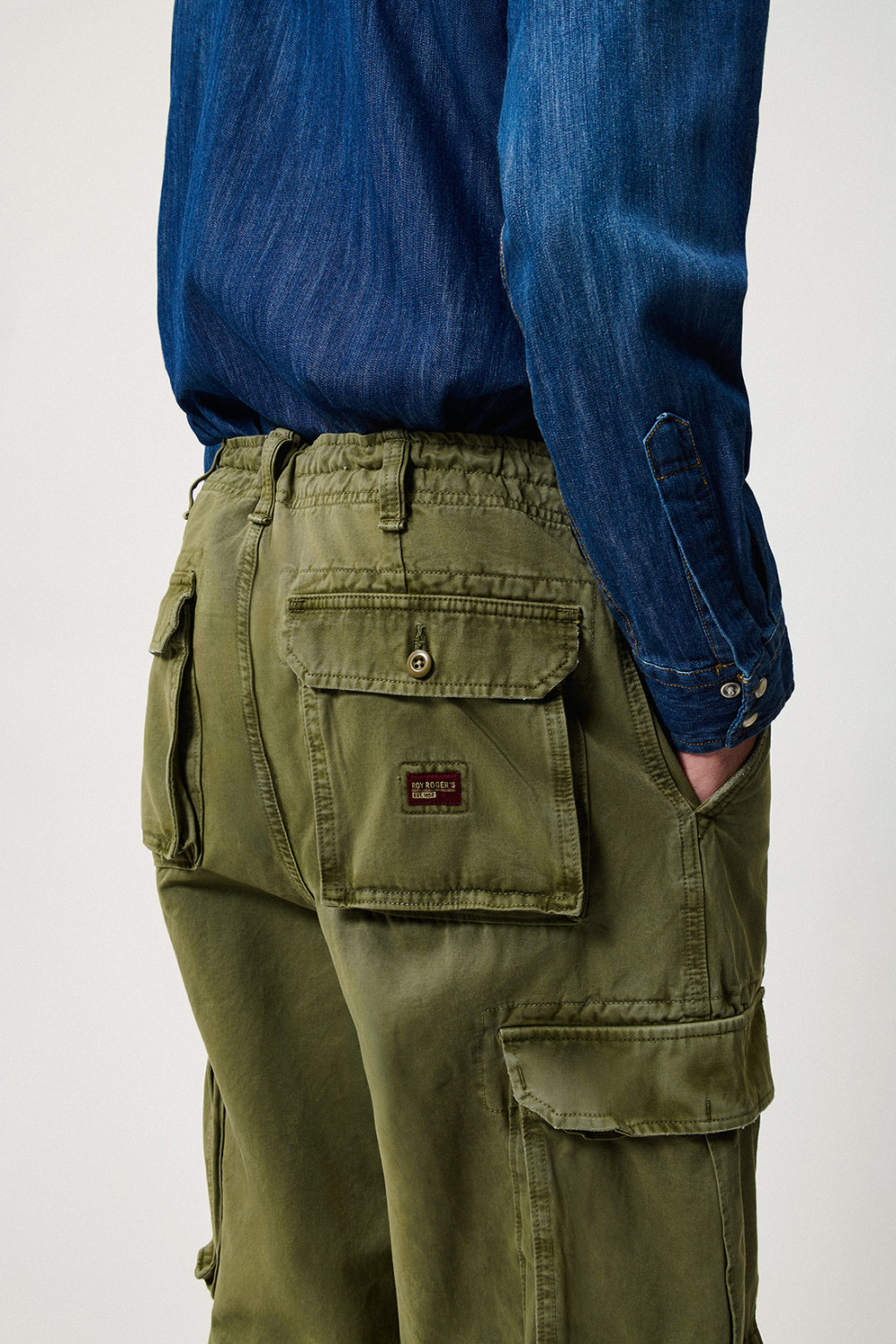 ROY ROGERS: SILVESTER CARGO PANTS IN GABARDINE