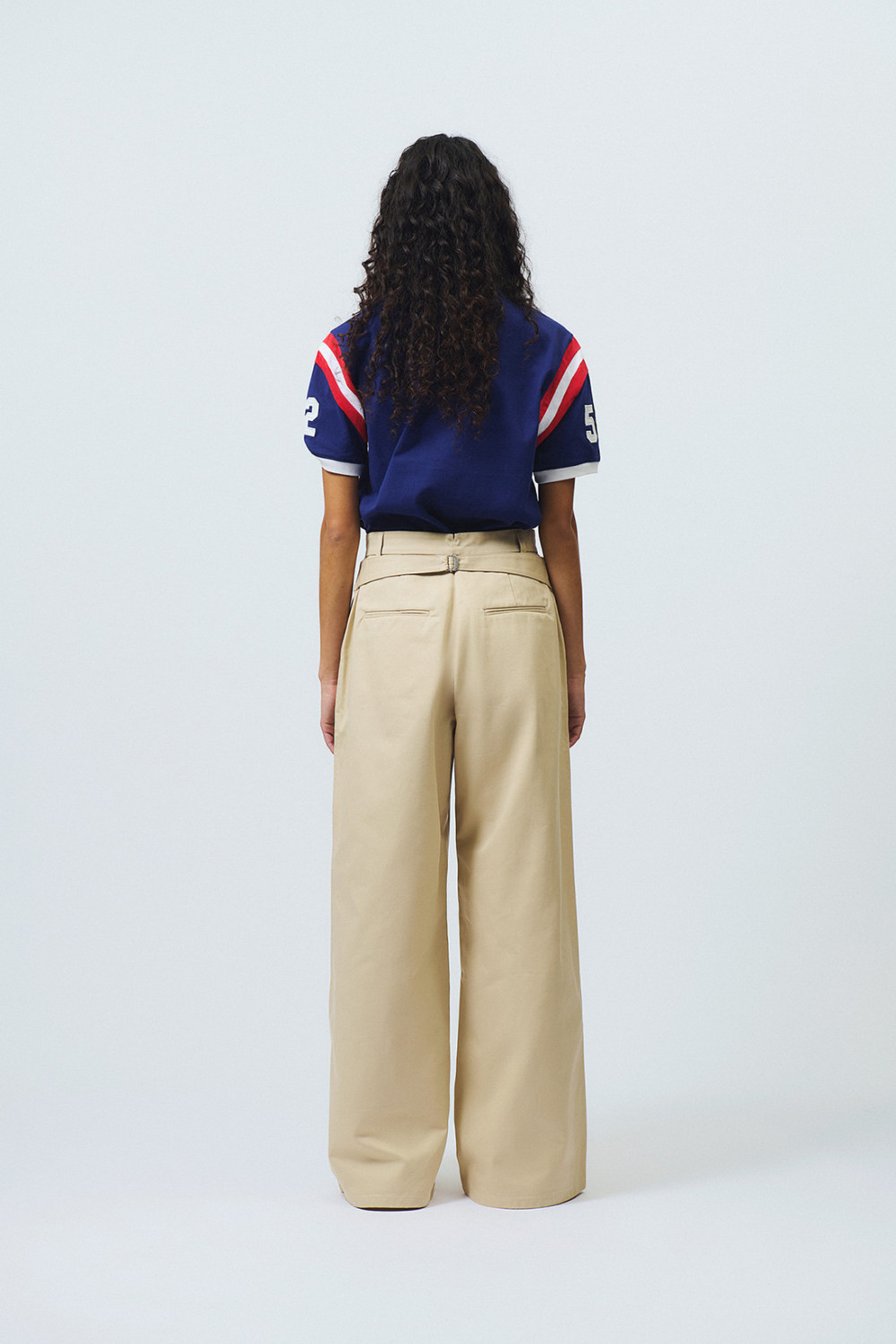 ROY ROGERS: BUCKLE CHINO PANTS IN GABARDINE