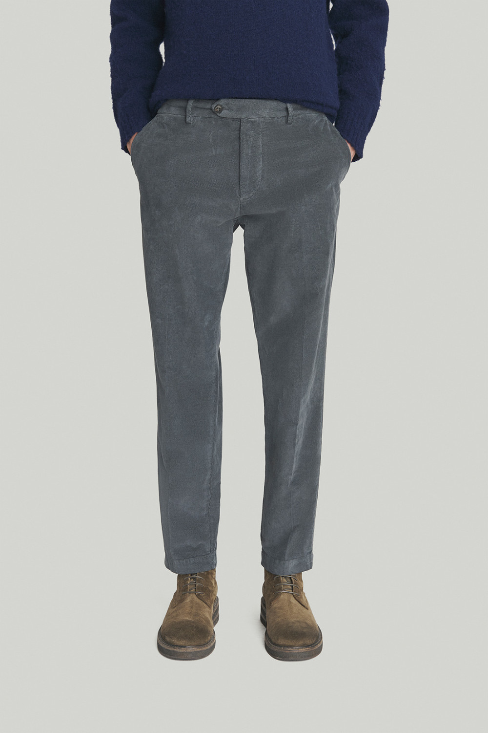 ROY ROGERS: PANTALONE CHINO CONDUIT IN VELLUTO