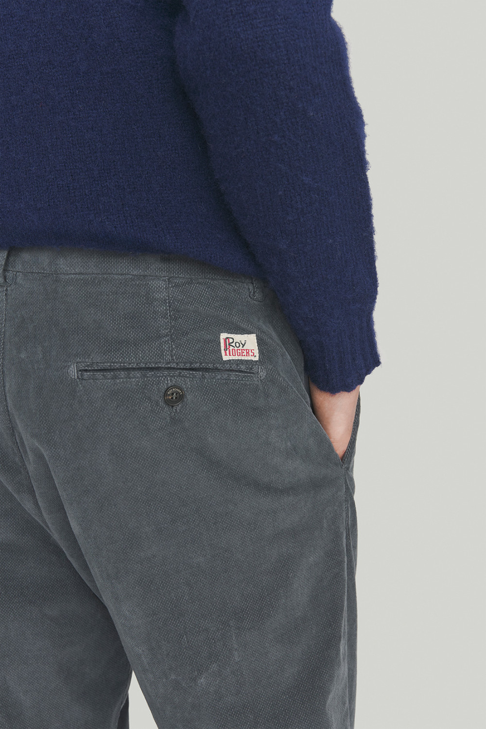 ROY ROGERS: PANTALONE CHINO CONDUIT IN VELLUTO