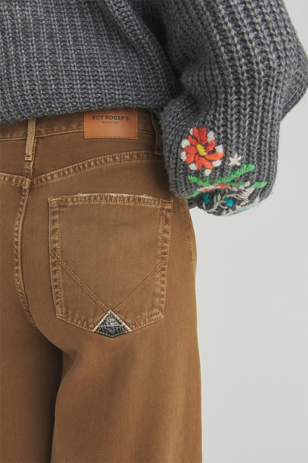 ROY ROGERS: PANTALONE KAORI CON EFFETTO VINTAGE