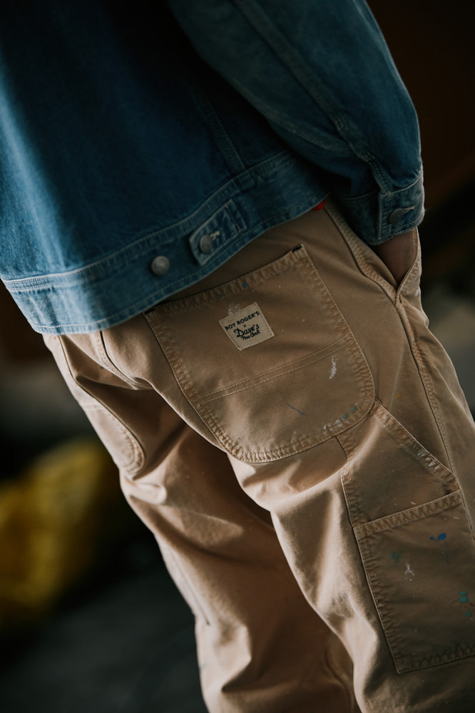 ROY ROGER'S X DAVE'S NY STATEMENT PANTS IN CANVAS